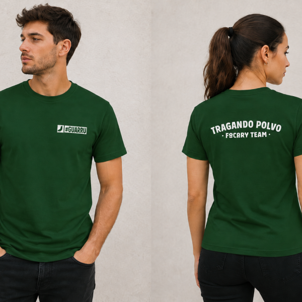 Camiseta Verde Tragando Polvo - Focary Team